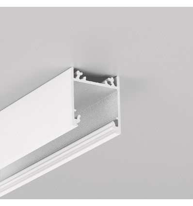 1m aluminium profiel LINEA20 EE7F/TY - Wit gelakt, opbouw, LED profiel