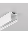 1m aluminium profiel LINEA20 EE7F/TY - Wit gelakt, opbouw, LED profiel