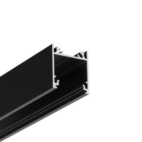 2m aluminium profiel LINEA20 EE7F/TY - Zwart geanodiseerd, opbouw, LED profiel