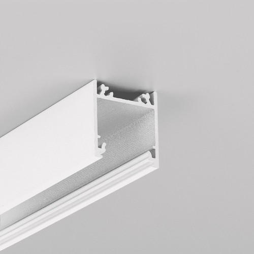 2m aluminium profiel LINEA20 EE7F/TY - Wit gelakt, opbouw, LED profiel