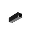 2m aluminium profiel LINEA20 EE7F/TY - Zwart geanodiseerd, opbouw, LED profiel