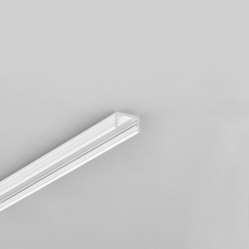 2m aluminiumprofiel SLIM8 AC2/Z - Wit gelakt, opbouw, LED-profiel