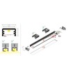 2m aluminium profiel SLIM8 AC2/Z - Zwart geanodiseerd, opbouw, LED profiel