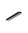2m aluminium profiel SLIM8 AC2/Z - Zwart geanodiseerd, opbouw, LED profiel