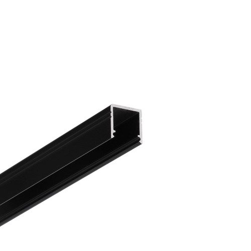 1m aluminiumprofiel SMART10 AC2/Z - Zwart geanodiseerd, opbouw, LED-profiel