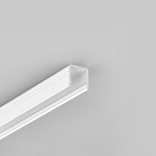 1m aluminiumprofiel SMART10 AC2/Z - Wit gelakt, opbouw, LED-profiel