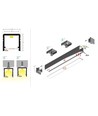 1m aluminiumprofiel SMART10 AC2/Z - Wit gelakt, opbouw, LED-profiel
