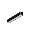 2m aluminiumprofiel SMART10 AC2/Z - Zwart geanodiseerd, opbouw, LED profiel