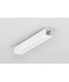 2m aluminiumprofiel SMART10 AC2/Z - Wit gelakt, opbouw, LED profiel