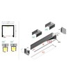 1m aluminiumprofiel SMART16 BC3/U4 - Zwart geanodiseerd, opbouw, LED profiel