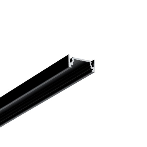 2m aluminiumprofiel SURFACE10.V2 BC/U - Zwart geanodiseerd, opbouw, LED profiel