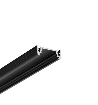 1m aluminium profiel SURFACE14 EE7F/TY - Zwart geanodiseerd, opbouw, LED profiel
