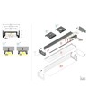 2m aluminium profiel SURFACE14.V2 EE7F/Y - Wit gelakt, opbouw, LED profiel