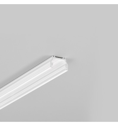1m aluminiumprofiel UNI12 BCD/U - Wit gelakt, opbouw, LED profiel