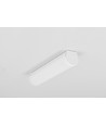 1m aluminiumprofiel UNI12 BCD/U - Wit gelakt, opbouw, LED profiel