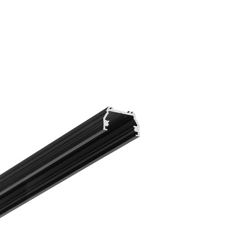 2m aluminiumprofiel UNI12 BCD/U - Zwart geanodiseerd, opbouw, LED profiel