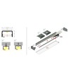 2m aluminium profiel UNI14 BC3/Y - Wit gelakt, opbouw, LED profiel