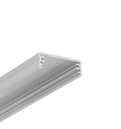 1m aluminiumprofiel WIDE24 G/W - Onbehandeld aluminium, opbouw, LED-profiel
