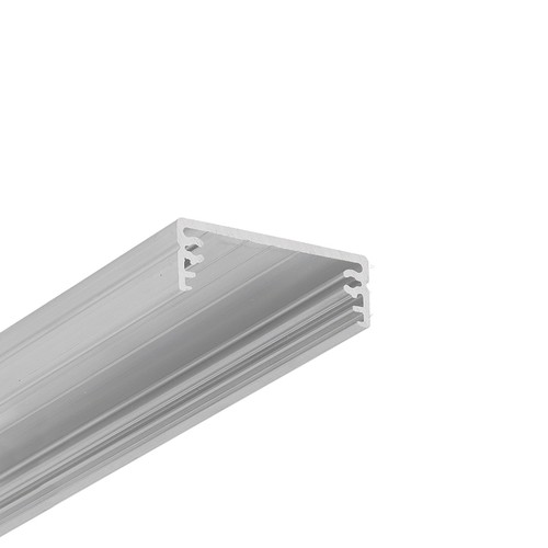 2m aluminiumprofiel WIDE24 G/W - Onbewerkt aluminium, opbouw, LED profiel