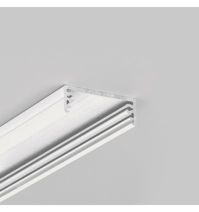 2m aluminiumprofiel WIDE24 G/W - Wit gelakt, opbouw, LED-profiel