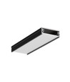 2m aluminiumprofiel WIDE24 G/W - Zwart geanodiseerd, opbouw, LED profiel