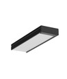 2m aluminiumprofiel WIDE24 G/W - Zwart geanodiseerd, opbouw, LED profiel
