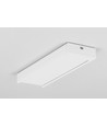 2m aluminiumprofiel WIDE24 G/W - Wit gelakt, opbouw, LED-profiel