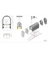 1m aluminium profiel NAMI23 CD-9 - Wit gelakt, opbouw, LED profiel