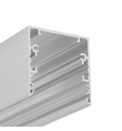 2m aluminiumprofiel PHIL53 C10 - Onbehandeld aluminium, opbouw, LED-profiel