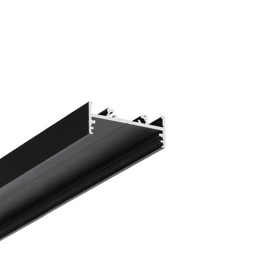 2m aluminiumprofiel VARIO30-01 ACDE-9/TY - Zwart geanodiseerd, opbouw, LED-profiel