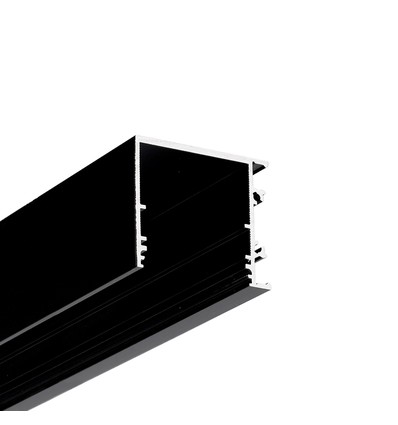 1m aluminiumprofiel VARIO30-03 ACDE-9/TY - Zwart geanodiseerd, opbouw, LED profiel