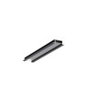 1m aluminium profiel BEGTIN12 J/S - Zwart geanodiseerd, ingebouwd, LED-profiel
