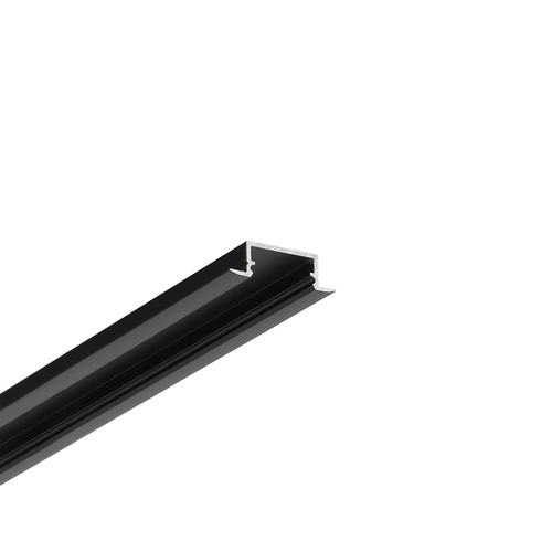 2m aluminiumprofiel BEGTIN12 J/S - Zwart geanodiseerd, ingebouwd, LED-profiel