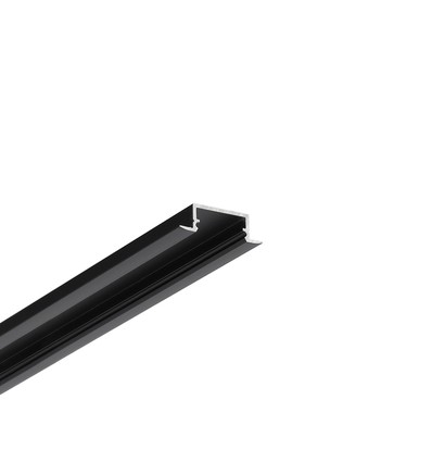 2m aluminiumprofiel BEGTIN12 J/S - Zwart geanodiseerd, ingebouwd, LED-profiel