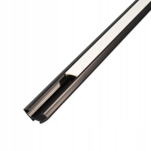 PVC hoekprofiel 15x15 voor LED-strip - 2 meter, zwart, inclusief melkachtig wit cover