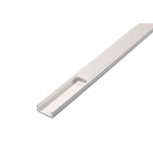 PVC-profiel 16x7 voor LED-strip - 1 meter, wit, inclusief melkachtig wit cover