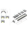 1m aluminium profiel DIAGONAL14 F/TY - Wit gelakt, inbouw, LED profiel