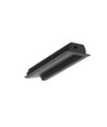 1m aluminium profiel DIAGONAL14 F/TY - Zwart geanodiseerd, ingebouwd, LED profiel