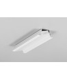 1m aluminium profiel DIAGONAL14 F/TY - Wit gelakt, inbouw, LED profiel