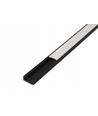 PVC-profiel 16x7 voor LED-strip - 2 meter, zwart, inclusief melkachtig wit cover