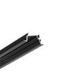 2m aluminium profiel DIAGONAL14 F/TY - Zwart geanodiseerd, inbouw, LED profiel
