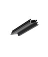 2m aluminium profiel DIAGONAL14 F/TY - Zwart geanodiseerd, inbouw, LED profiel