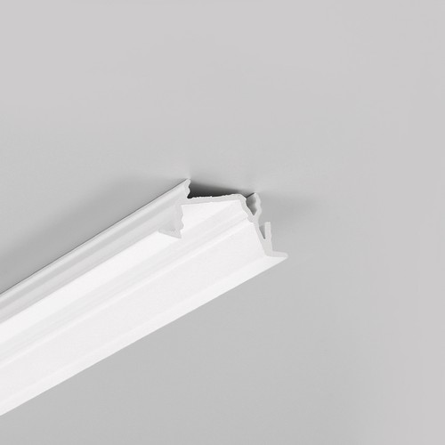 2m aluminium profiel DIAGONAL14 F/TY - Wit gelakt, ingebouwd, LED profiel