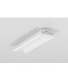 2m aluminium profiel DIAGONAL14 F/TY - Wit gelakt, ingebouwd, LED profiel