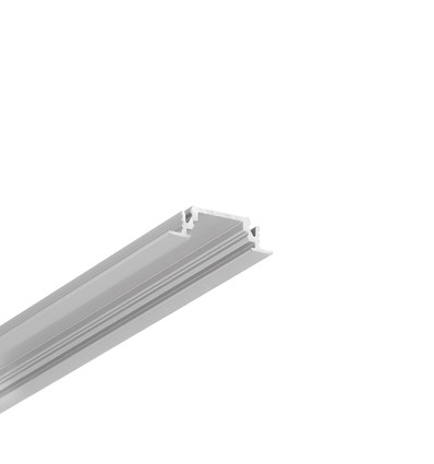 2m aluminium profiel GROOVE10 BC/UX - Geanodiseerd, ingebouwd, LED-profiel