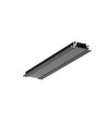 2m aluminium profiel GROOVE10 BC/UX - Zwart geanodiseerd, inbouw, LED-profiel