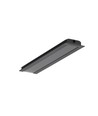 2m aluminium profiel GROOVE10 BC/UX - Zwart geanodiseerd, inbouw, LED-profiel
