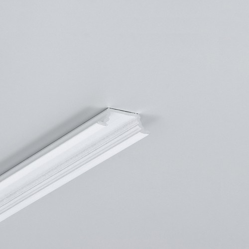 2m aluminium profiel GROOVE10.V2 A1C/U - Wit gelakt, inbouw, LED profiel