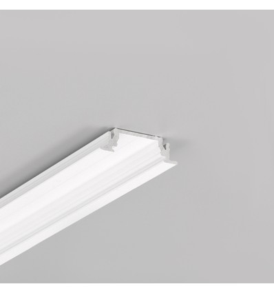 1m aluminium profiel GROOVE14 EE7F/TY - Wit gelakt, inbouw, LED profiel