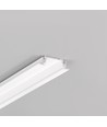 1m aluminium profiel GROOVE14 EE7F/TY - Wit gelakt, inbouw, LED profiel